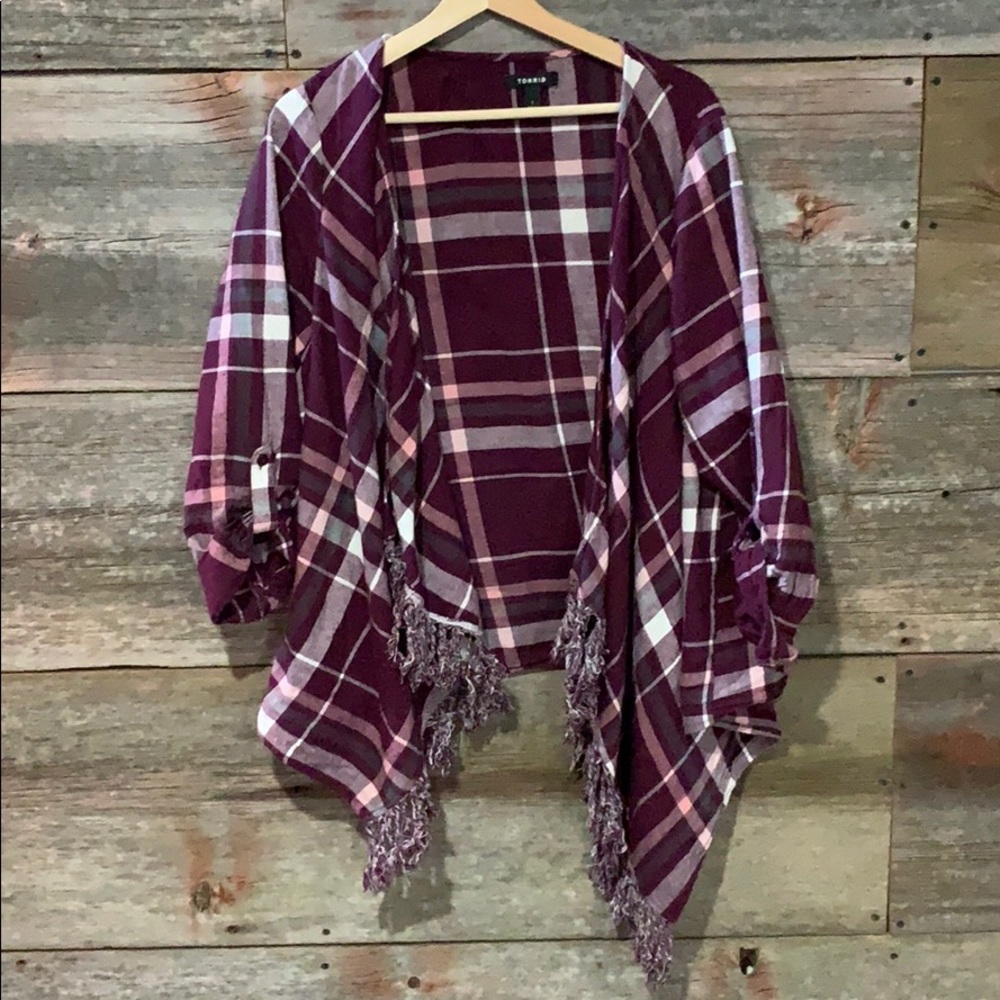 Torrid Purple Plaid Jacket